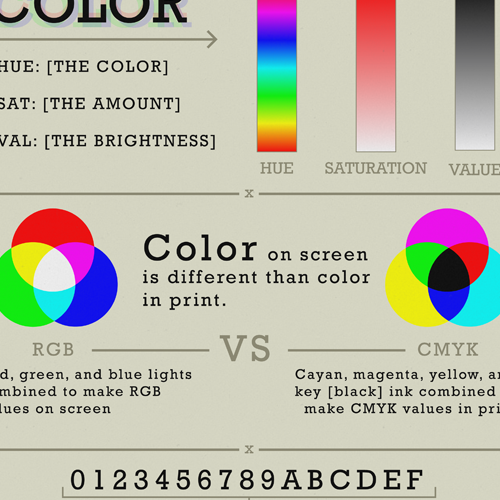 Infographic design based on color